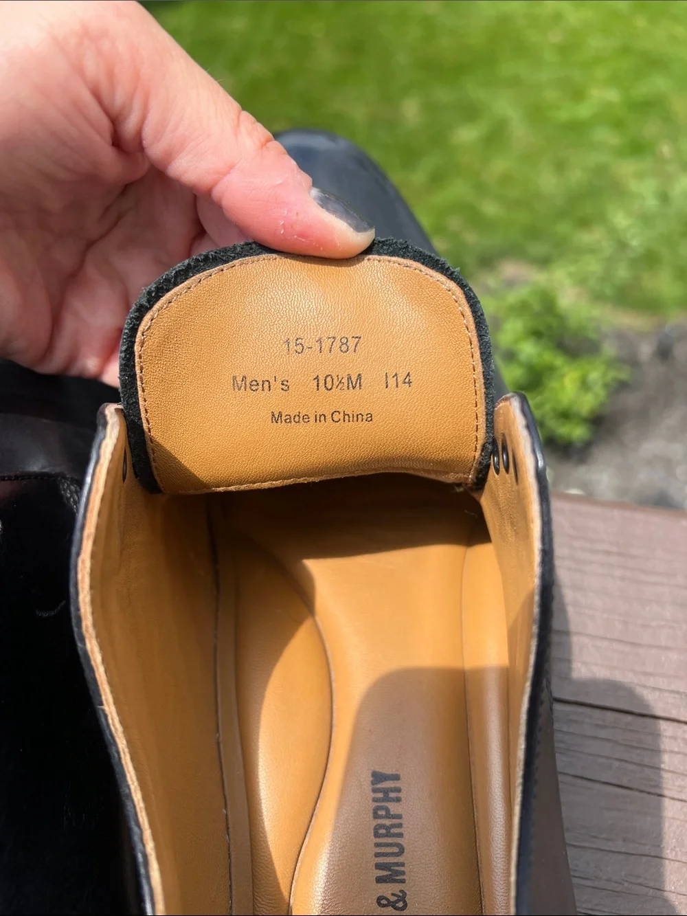 Johnston & Murphy Black Sheepskin Oxfords